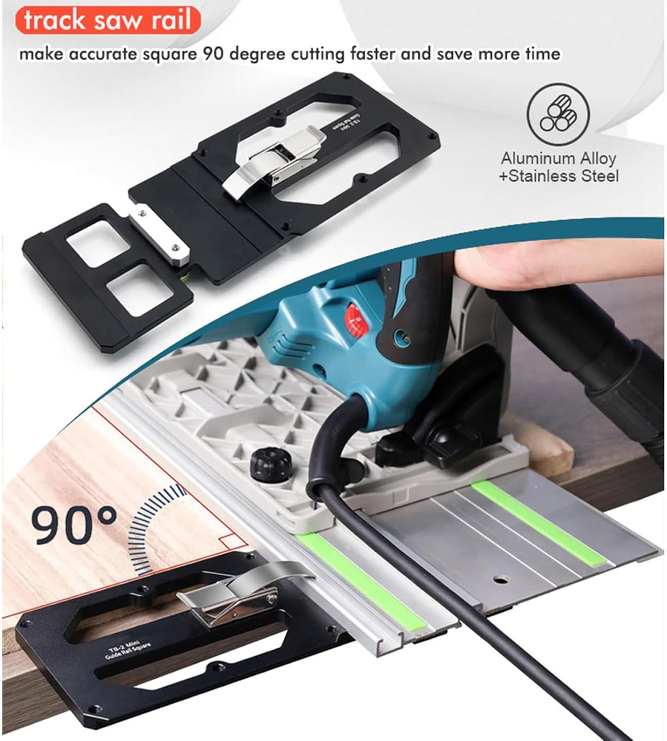 Heavy Duty Antislip High Accuracy Aluminum Alloy Circular Cutter Track with Tool Compatibility and Circular Cutter Track Guide