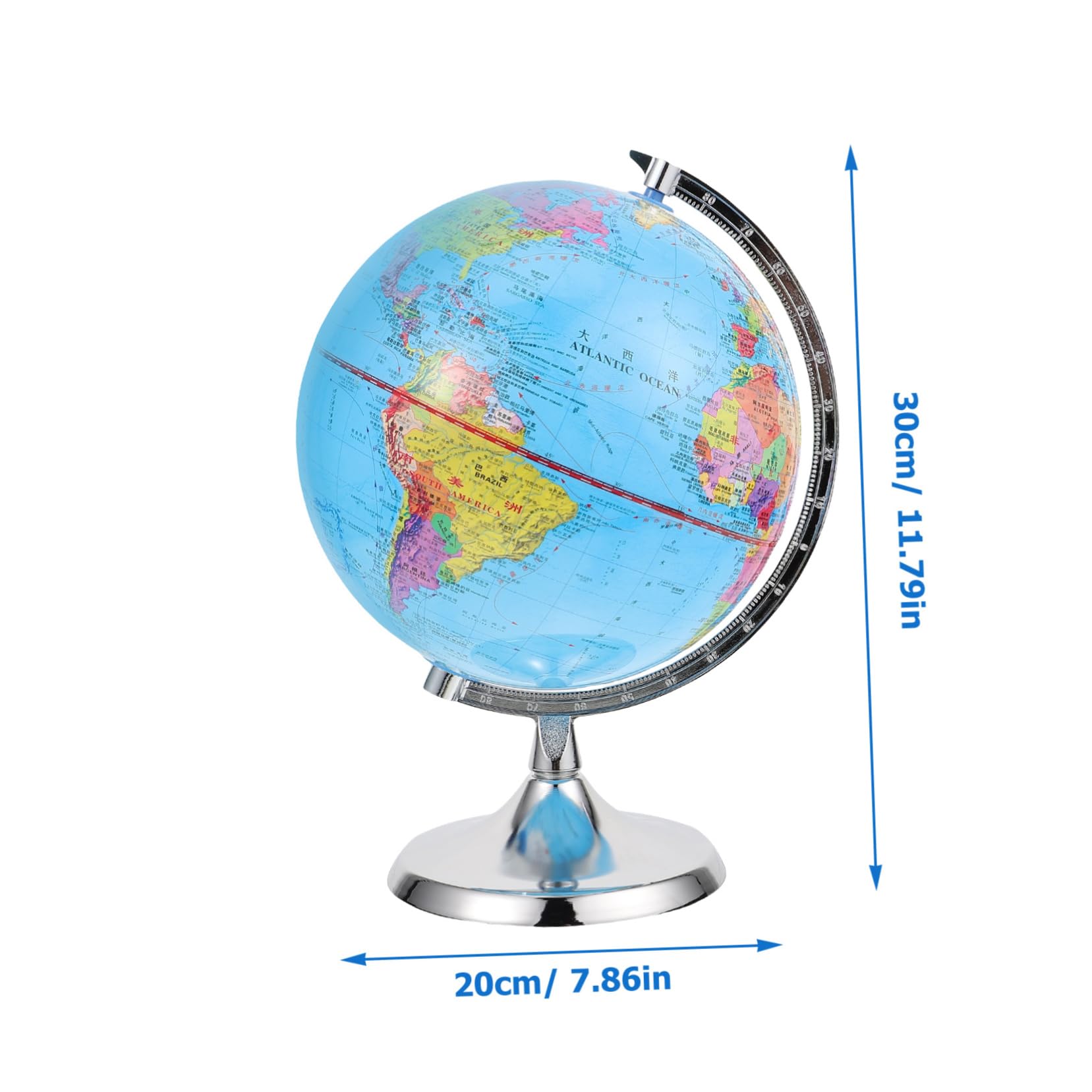 Gadpiparty 1 Set Interactive Globe for Rotating Earth Decoration with Detachable Base Educational Terrestrial Globe for Classroom Learning and Office Adornment Students