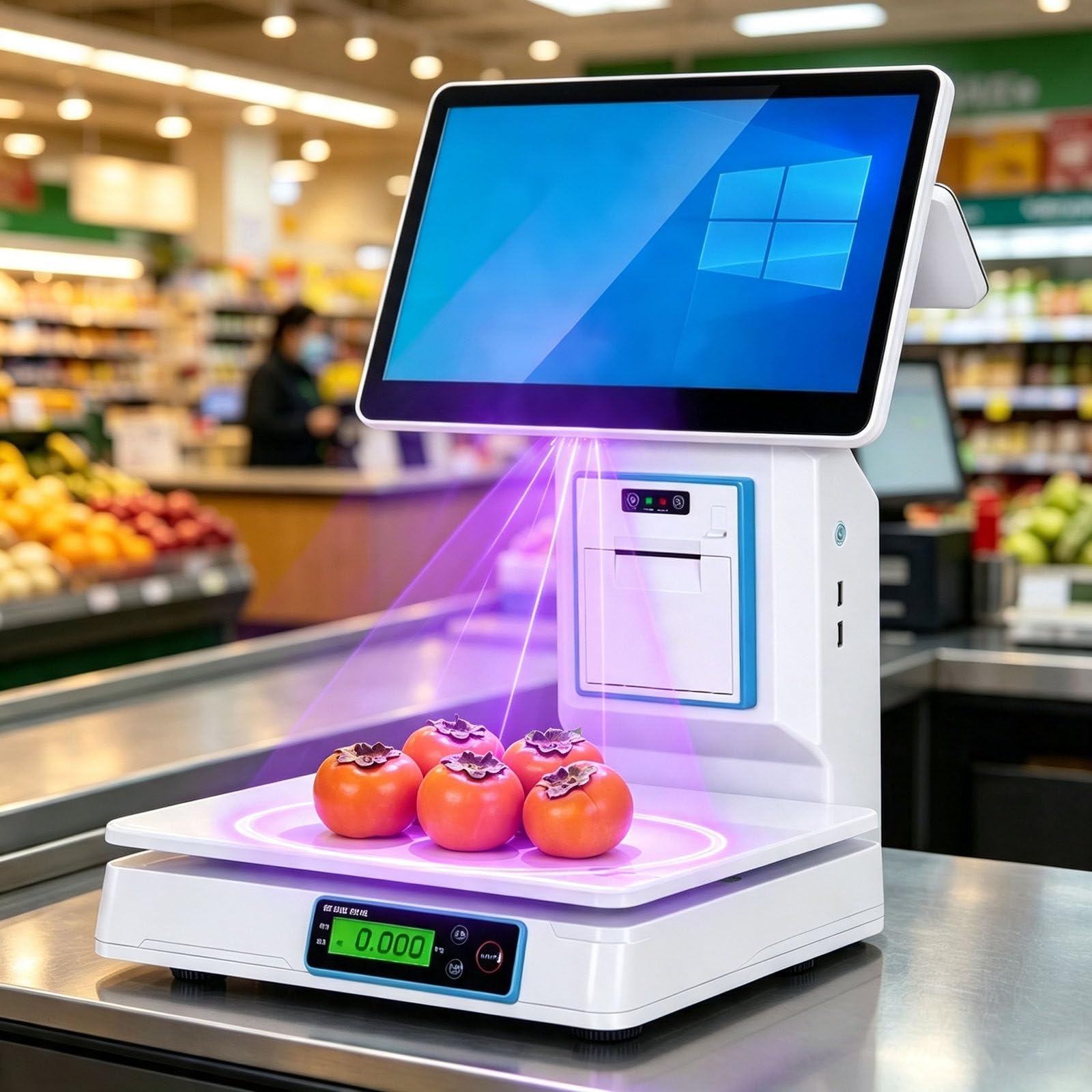 System POS z kasą fiskalną i ekranem dotykowym, pojemnościowy ekran dotykowy 15,6 cala Singlescreen