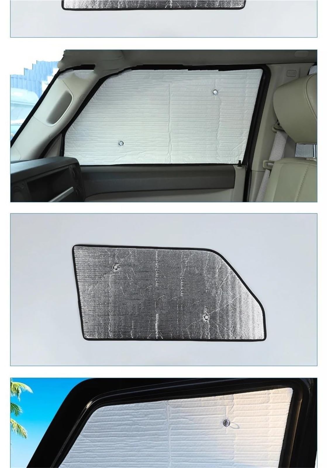 Parasoles Laterales Para Jeep Para Grand Para Commander 2006-2010 Cubierta Parasol Parabrisas Delantero Trasero Coche Para Ventanas