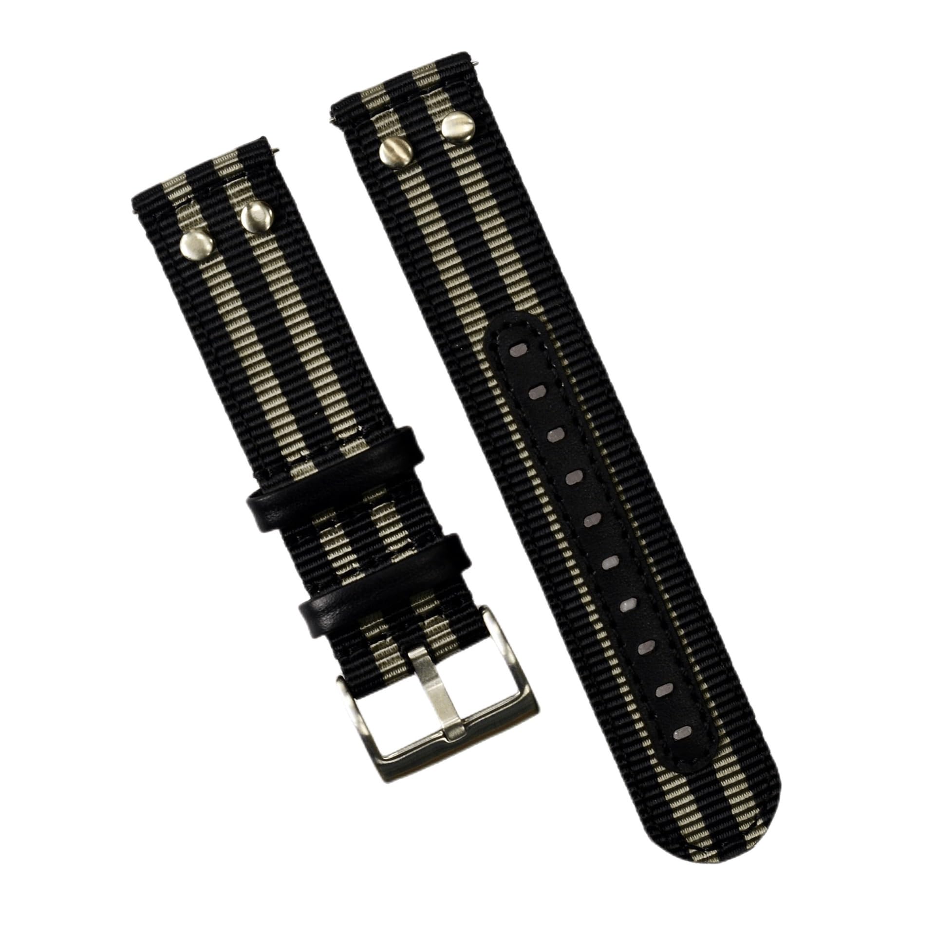 Correa de lona nailon premium compatible con reloj Hamilton 22mm 6