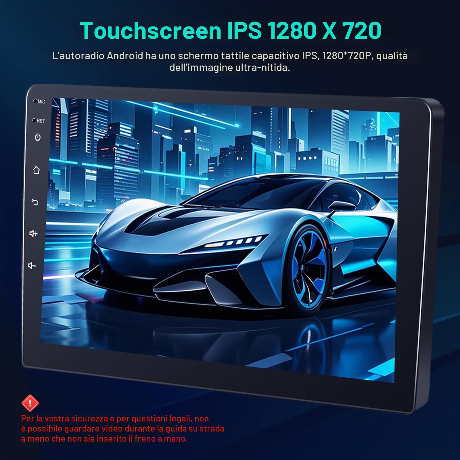 4+64G Autoradio Android per Volkswagen VW Polo 2008–2020, Radio 9 pollici con Touchscreen, Wireless CarPlay Android Auto, GPS WiFi, DSP, Bluetooth, USB + Telecamera posteriore