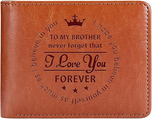 THTCSQ Billetera de cuero para regalar a mi papá, cartera de cuero personalizada grabada, regalos de cumpleaños, regalo de graduación, regalo de