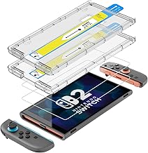 [Roypad] [Set of 2] for Switch2 Protective Film, Glass Film with Paste Kit, 9H Hardness, Made of Asahi Glass, Ultra High Transmittance, Anti-Fingerprint, Explosion-Proof, Dustproof, Water Repellent