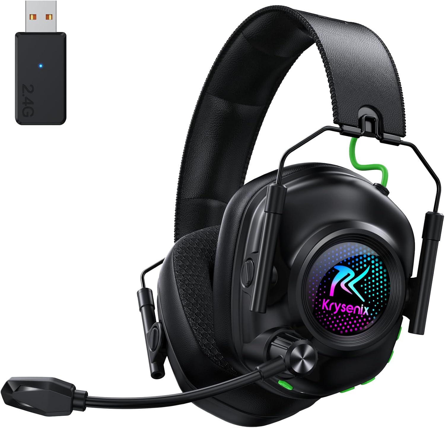 Wireless gaming headset with 2.4GHz wireless and Bluetooth