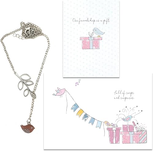 Miniatura 5 de Smiling Wisdom - Tarjeta de felicitación y recuerdo de la amistad con pájaros llenos de canciones y sorpresas - Adolescentes y mujeres, estilo