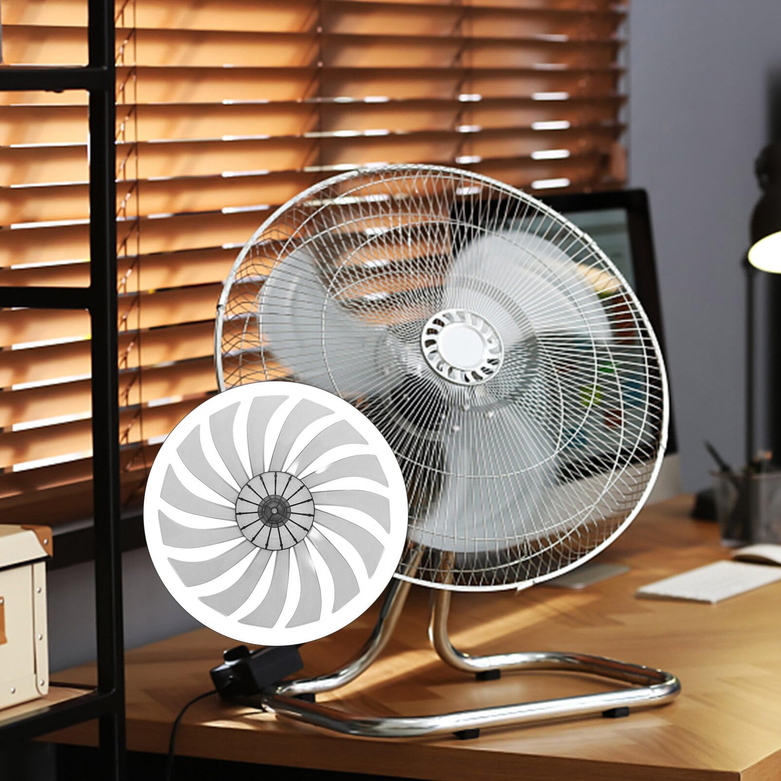 DOITOOL Pale di ricambio per ventola da 14 pollici in plastica universale, 15 fogli, pale per ventole elettriche, ventilatore a pavimento, accessori ventole in plastica