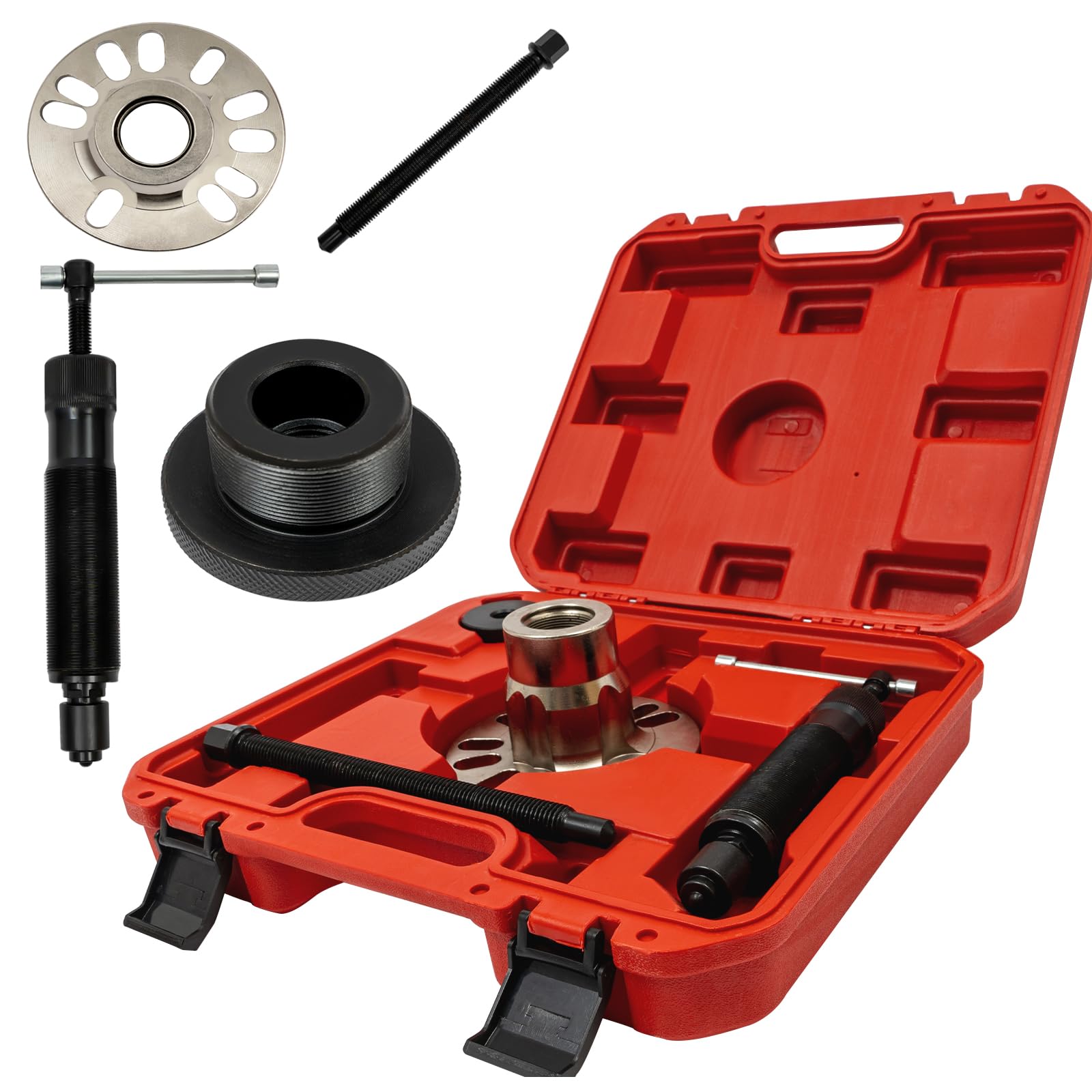 Estrattore per mozzi ruota idraulico 10T per perimetro bulloni 96 – 125 mm albero motore idraulico estrattore strumento per albero di propulsione mozzi ruota