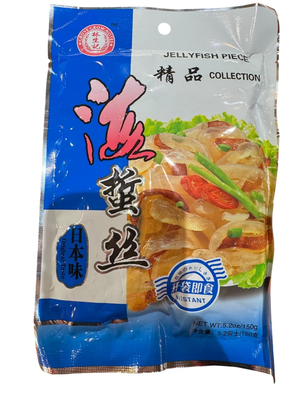 Jellyfish Piece Collection Original Taste - 5.2 oz (3 Packs / 6 Packs) - Perfect for Chinese Jellyfish Salad (Pack of 6)