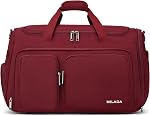MILADA Underseat Carry On Luggage Bags for Travel Lightweight Foldable Carry On Bags for Airplanes Small Duffle Bag for Men Women TSA Approved Underseat Bag Travel Tote Bags, Burgundy