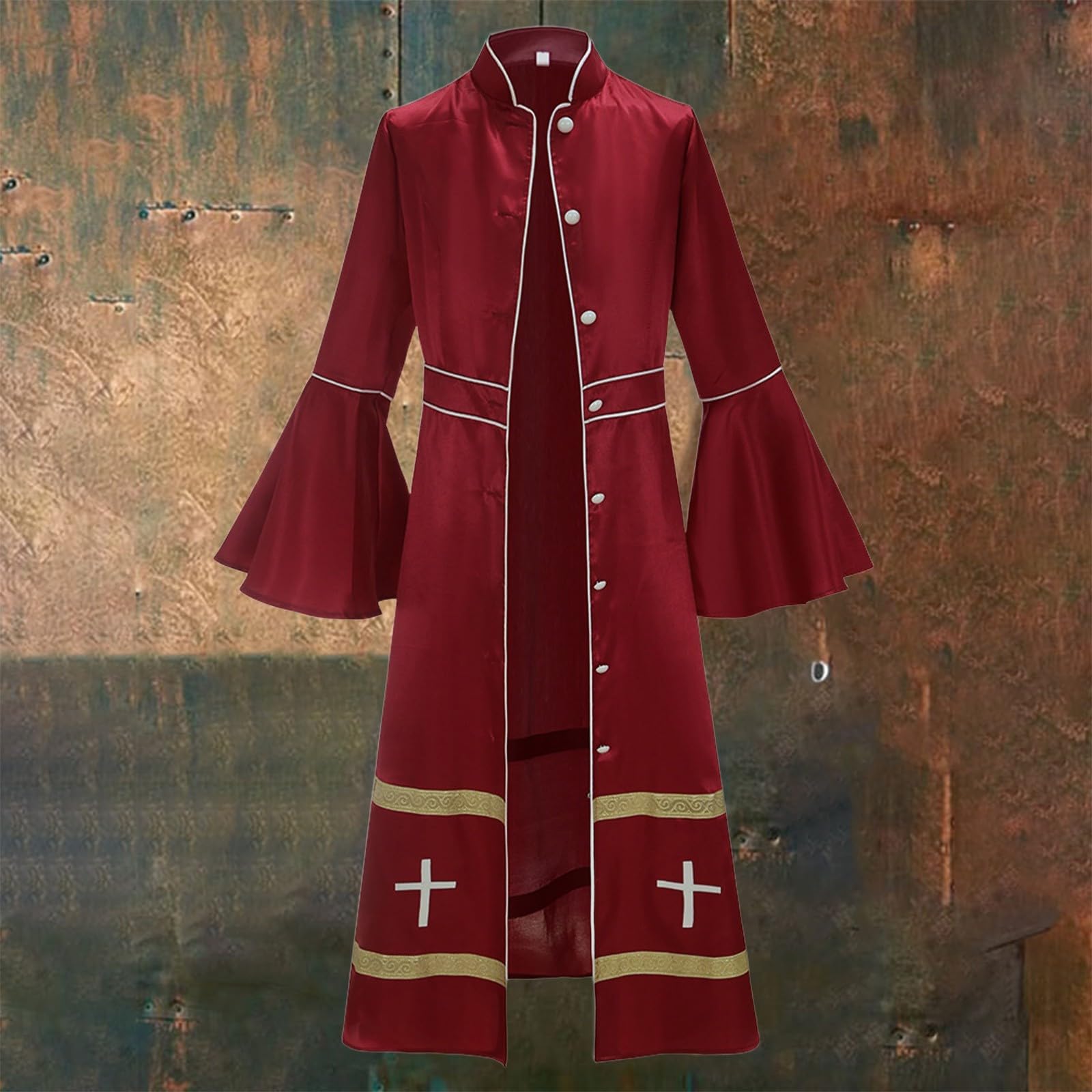 Generisch Neuheiten 2026 Elegantes Kirchengewand mit bodenlangem Kleid taillierter mittelalterlicher Kleidung für Rollenspiele Aufführungen