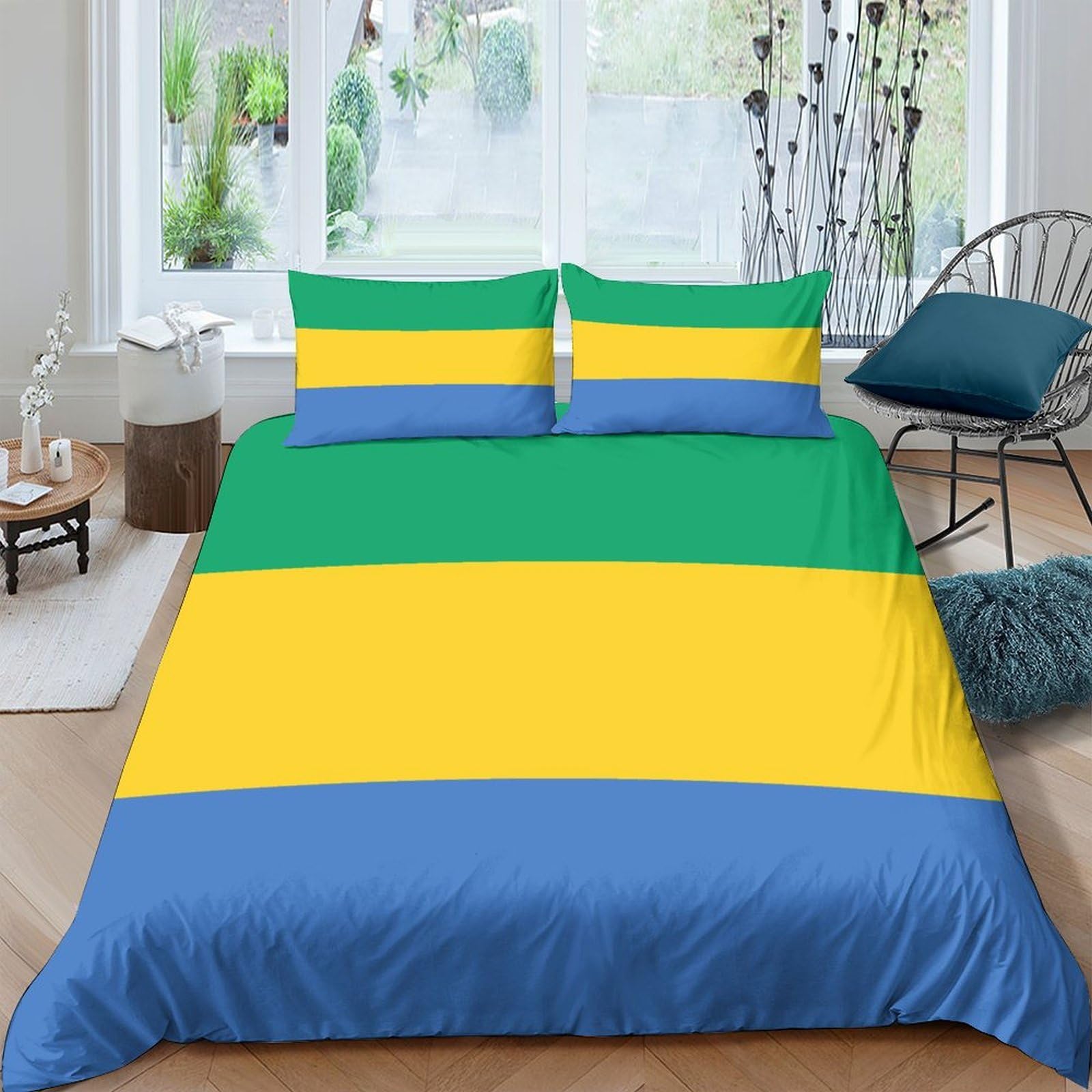 Housse de couette Gabon 3D en microfibre respirante contre la chaleur pour lit Super King
