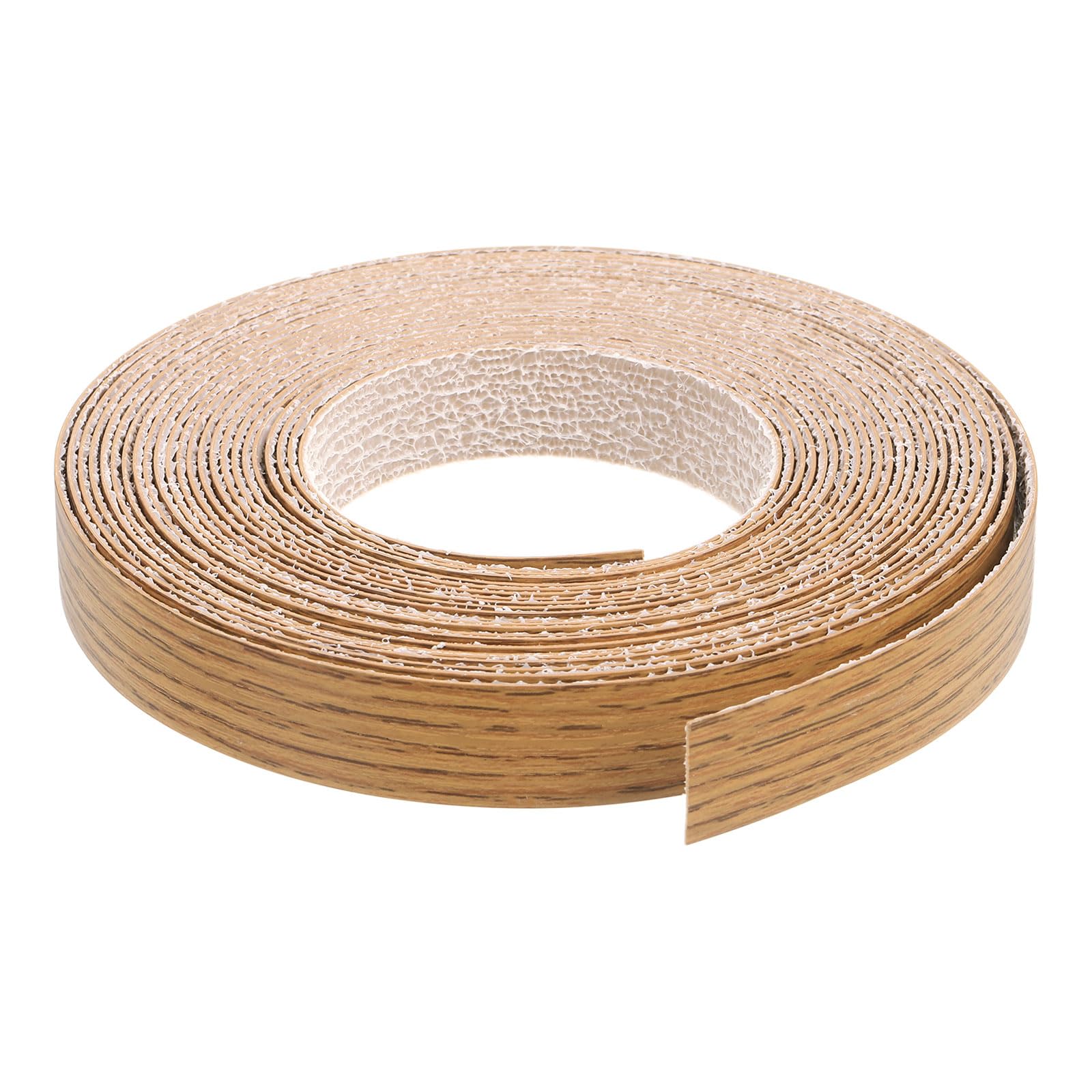 uxcell Edge Banding, 3/4 Inch x 25ft Pre-Glued Wood Veneer Edging Iron-on Flexible Edge Banding for Cabinet Repair Furniture Restoration, Teak