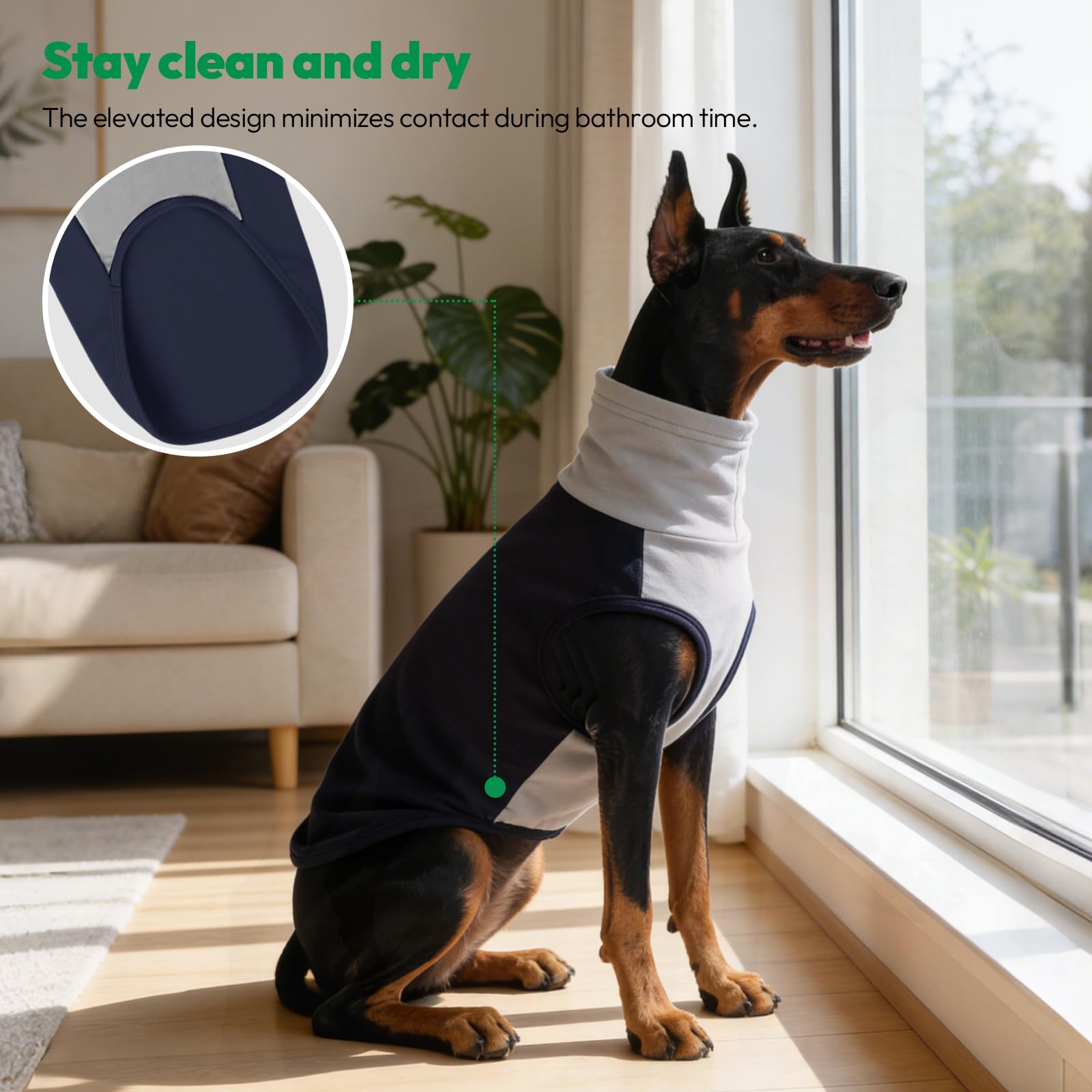 KONVINIT Fleece Dog Sweater - Jersey Perro Suave Antipilling - Ropa Perro Invierno para Golden Retriever Pastor Alemán Husky Labrador - Talla M a 5XL