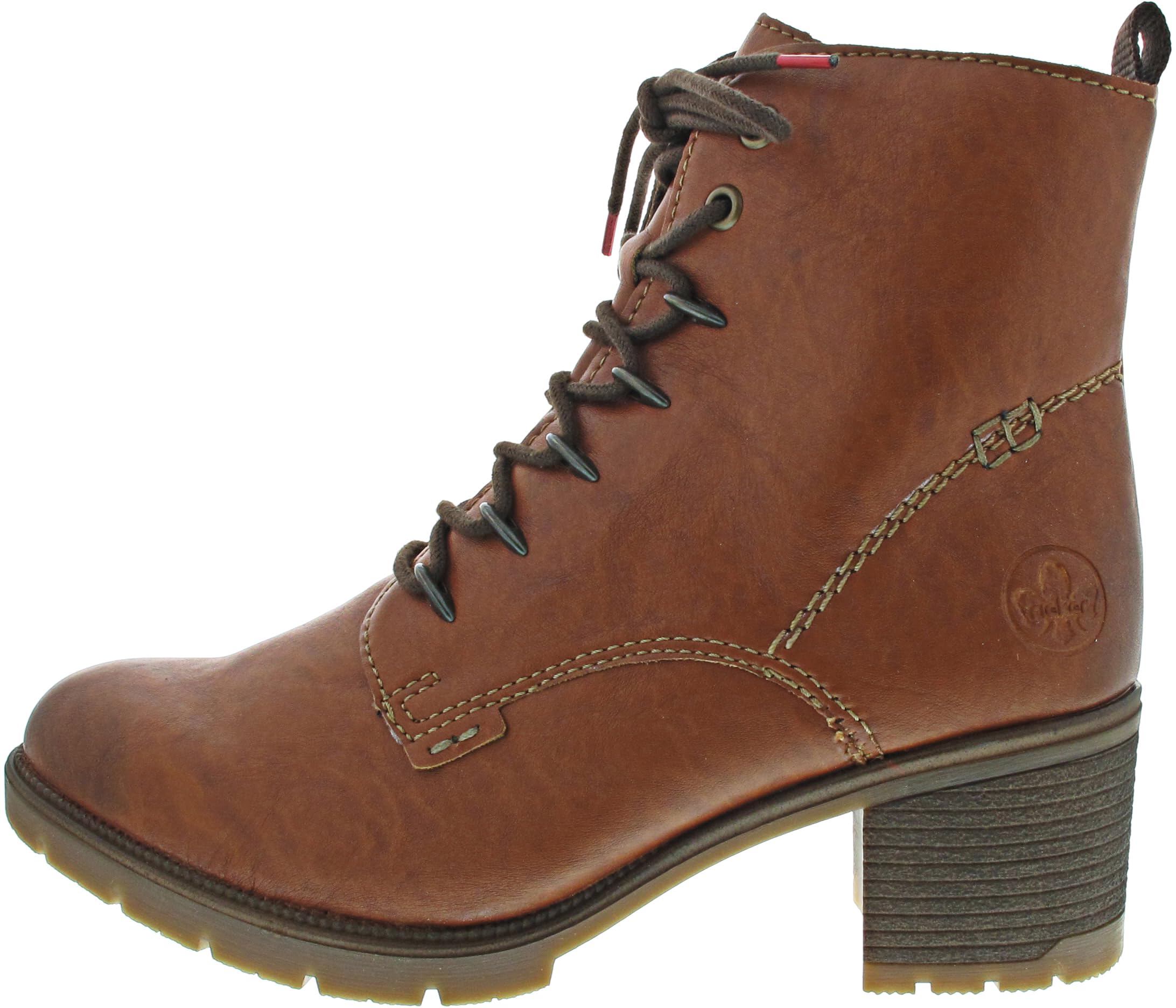 Rieker Women's 77521 Lace-Up Boots, Brown, 43 EU