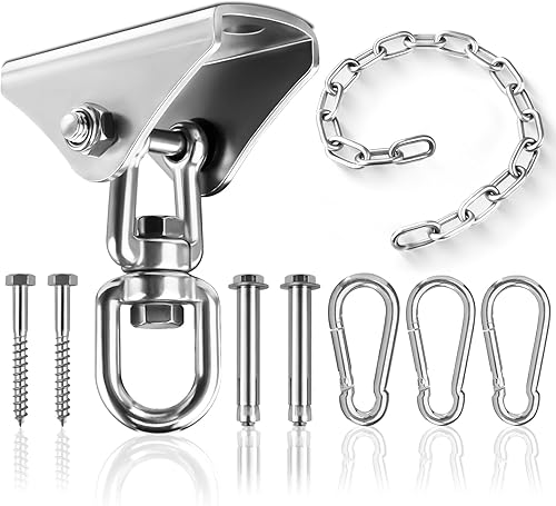 Miniatura 8 de Heavy Duty Stainless Steel Chains, 550LB Punching Bag Chain with Carabiners, Heavy Bag Chain for Boxing Punching Bags Hanging Chair Hammocks Swing