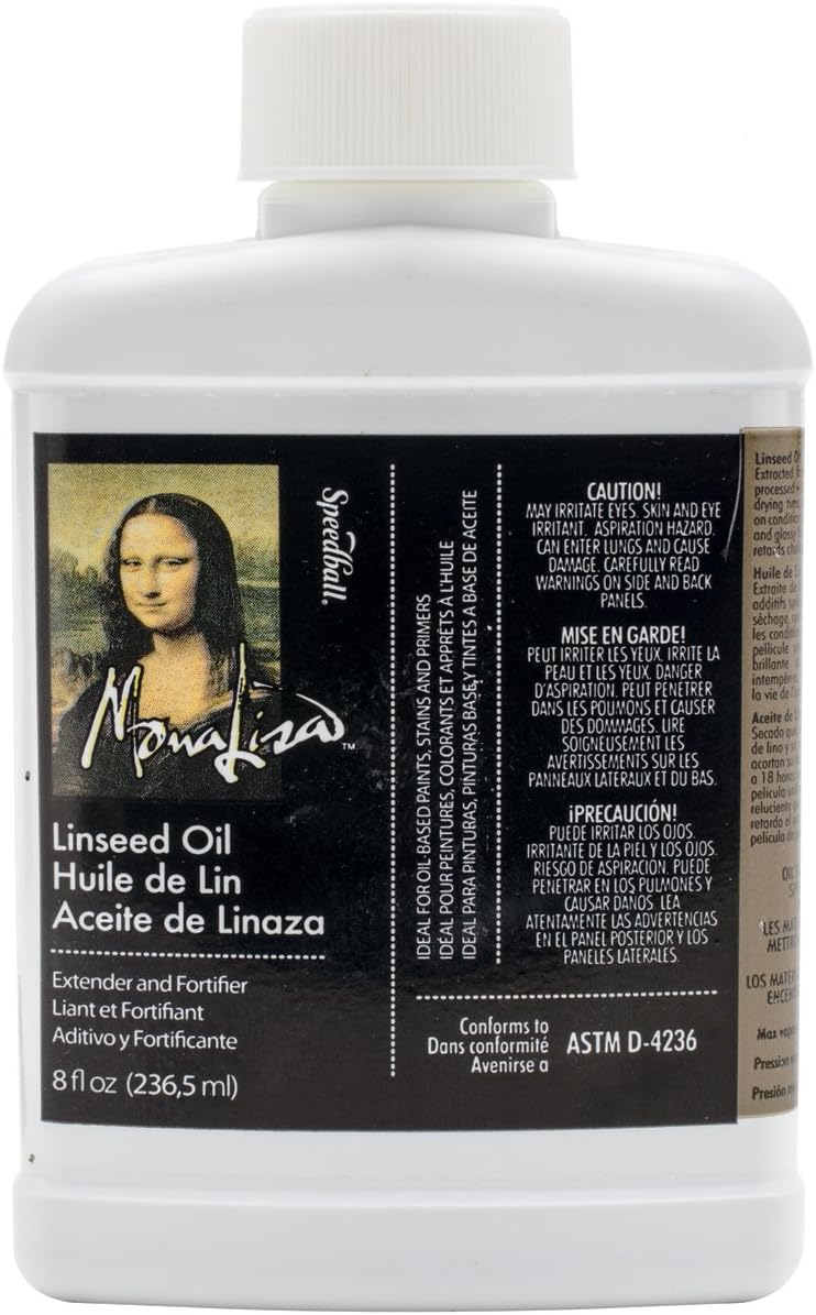 8-Ounce Mona Lisa Lin Oil, Clear
