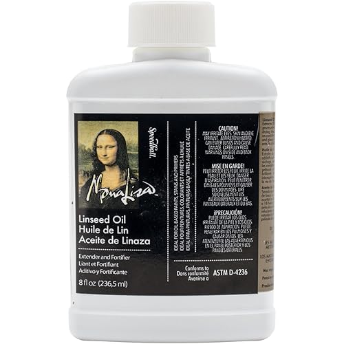 Speedball 8-Ounce Mona Lisa Linseed Oil, Clear (170008)