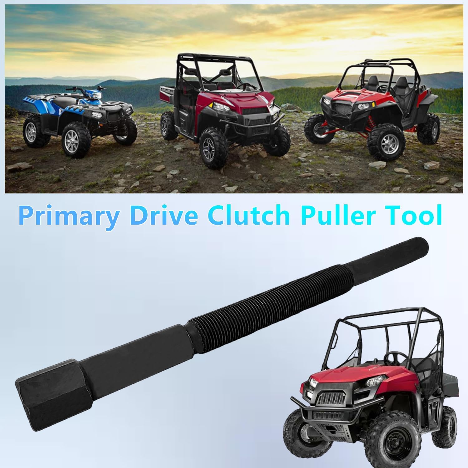 2870506 Primary Drive Clutch Puller Tool Fit for Most Polaris 1985-2016 Big Boss Diesel RZR Ranger Scrambler Sportsman Trail Blazer Trail Boss Worker Xpedition Xplorer Xpress