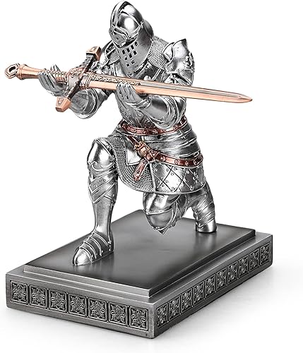 Miniatura 5 de King's Guard Knight - Soporte para bolígrafos, organizadores de escritorio y accesorios, soporte de resina para lápices como regalo para oficina y