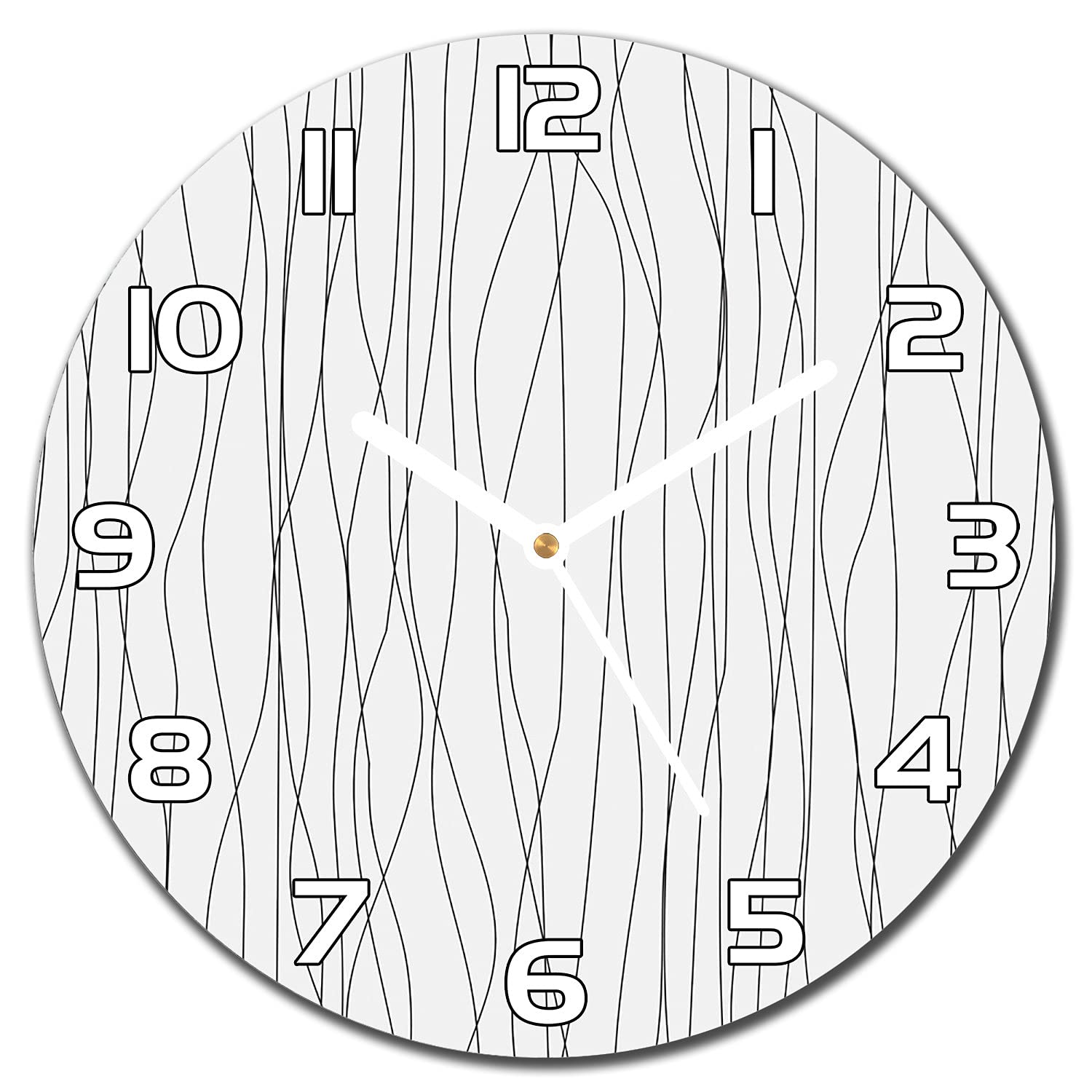 Horloge murale en verre pour salon moderne et cuisine minimaliste Coloray 30 cm