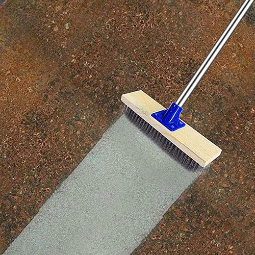 Miniatura 3 de MEIBEI Cepillo de cubierta, alambre de acero inoxidable con mango largo de 57 pulgadas, perfecto para algas, manchas difíciles en hormigón,