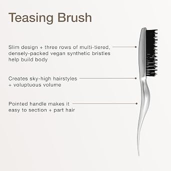 Paul Mitchell Pro Tools Teasing Brush, Hair Brush With Tail Handle for Back Combing, Lifting + Creating Volume, For All Hair Types