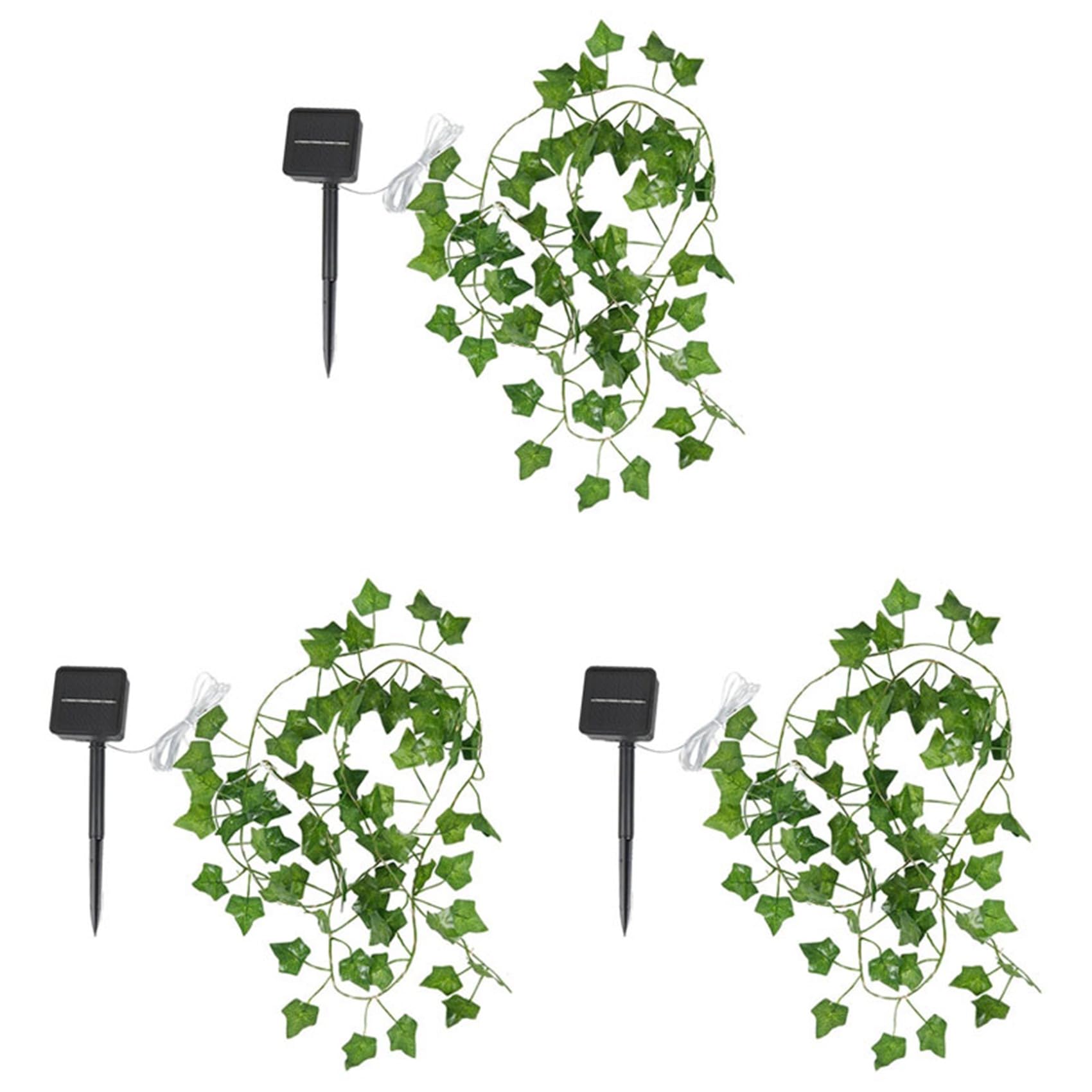Hndhbfgrt 3X Solar Lights Maple Leaf Fairy Lights Waterproof Outdoor Garland Solar Lamp Christmas for Garden Decoration-2M 20LED