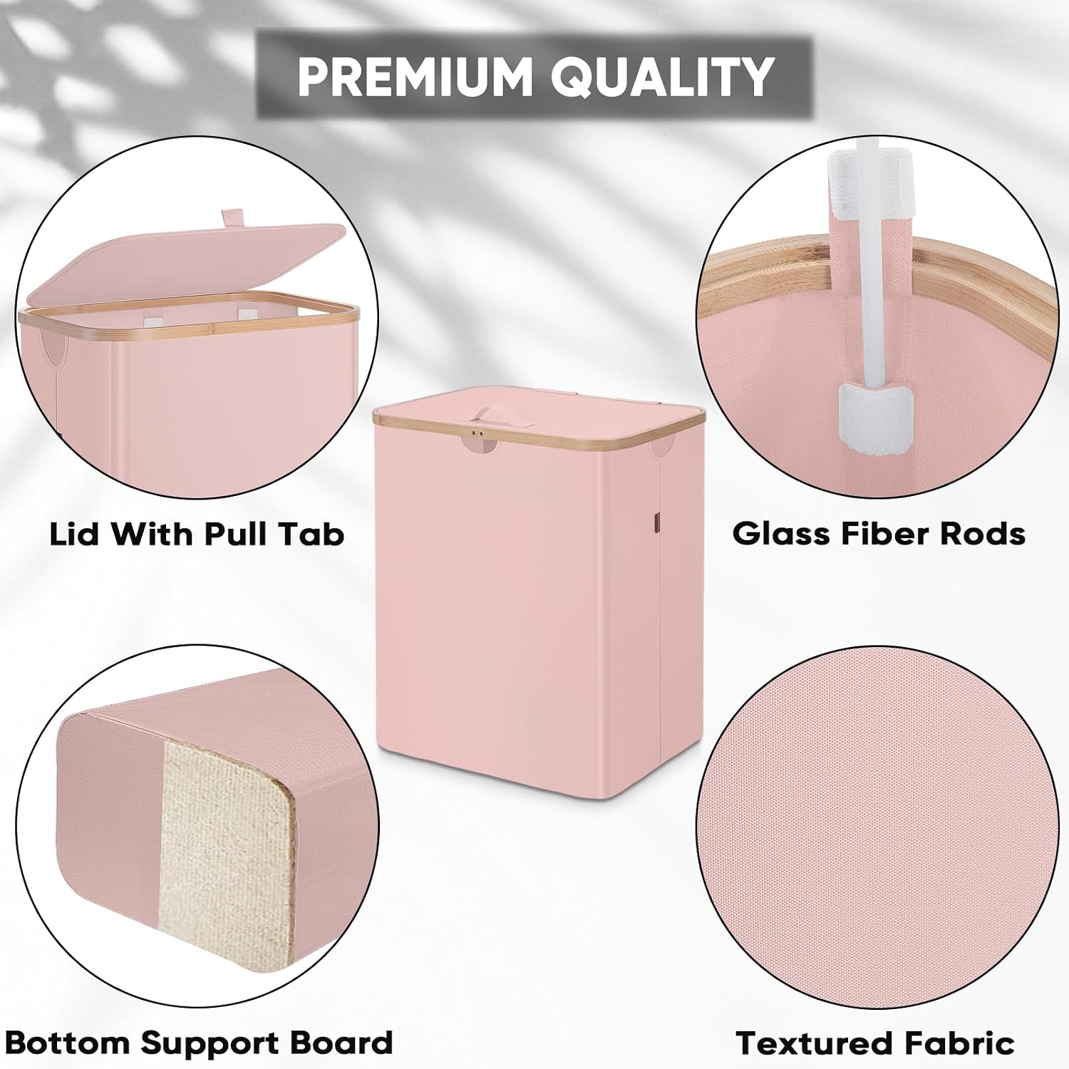 BALEINE 140L Laundry Hamper with Lid, Large Laundry Basket Bin