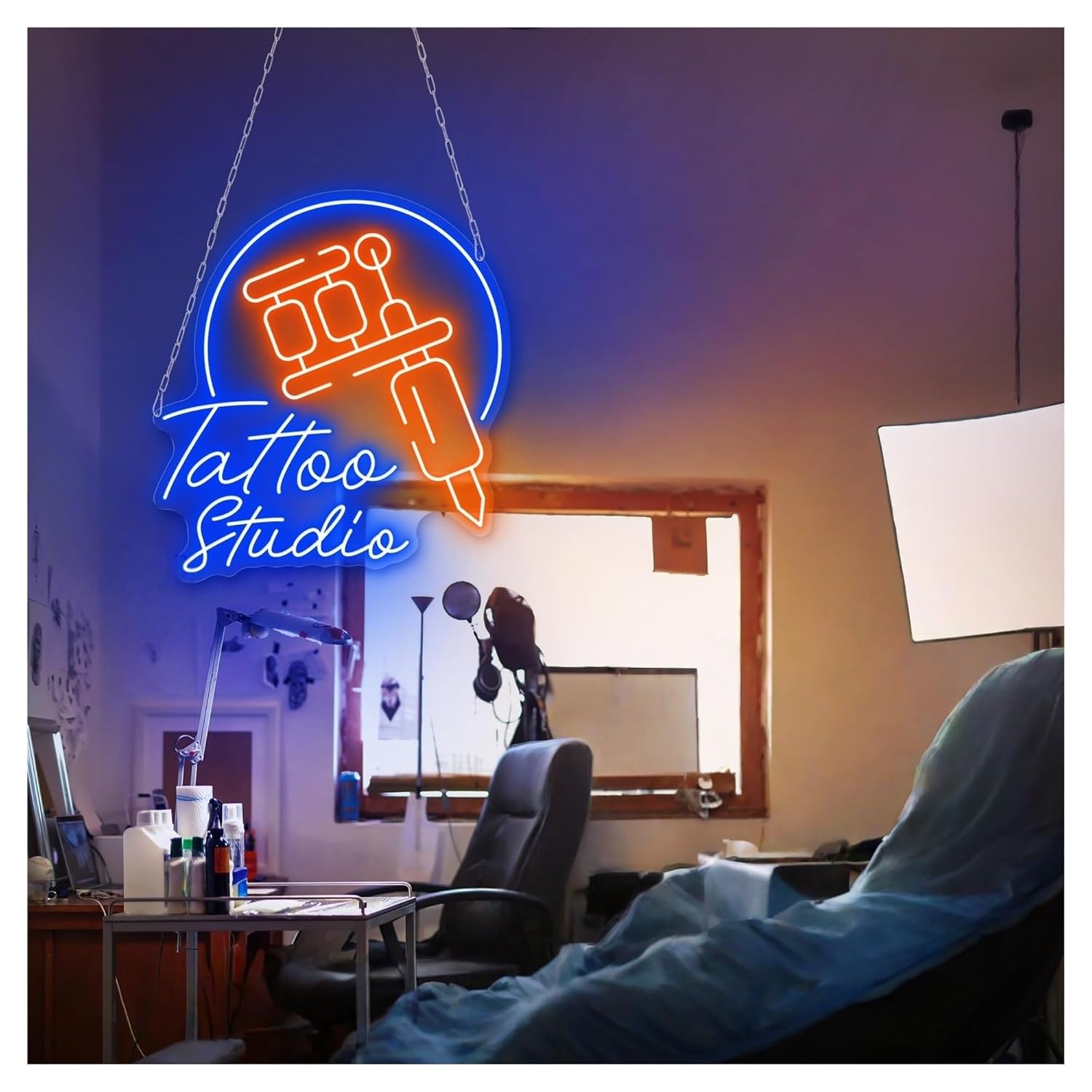 ネオンサイン LED Tattoo Studio ネオンライト 調光機能付き ショップ