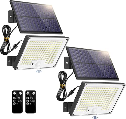 Solar Lights for Outside, 172LED 3Modes Split Motion Sensor Outdoor