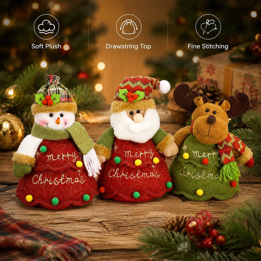 Christmas Gift Bags Zipper Design with Clear Heart Window image 4