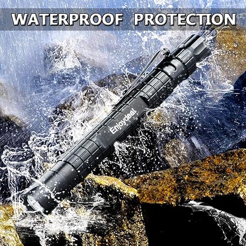 Miniatura 6 de Enjoydeal 5 linternas LED ultra delgadas XP-E R3 1000 lúmenes linterna de bolsillo impermeable para interiores y exteriores inspección de trabajo