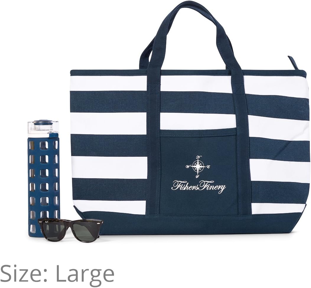 Fishers Finery Blue Beach Bag Travel Tote Bag for Women Lady Bag (Red, XL)