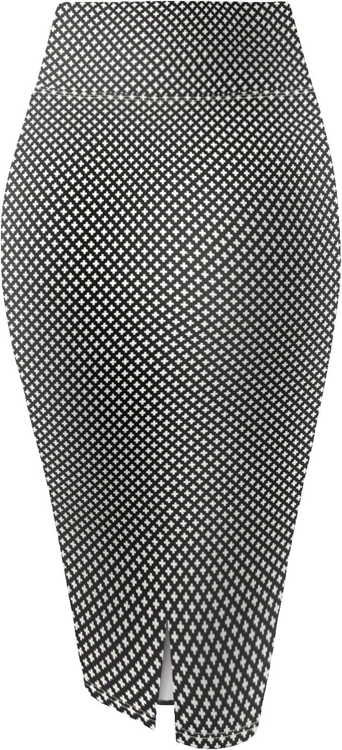 Hybrid & Company Women Elastic High Waist Bodycon Work Business Pencil Skirt Small 10626-black