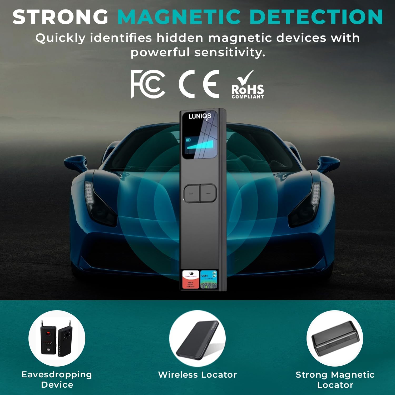 Hidden Camera Detectors -2026- Hidden Bug and Camera Detector & Spy Camera Finder, GPS Tracker Detector, RF Detector & Bug Detector (Laser + LCD Screen) for Travel, Home & Office Security