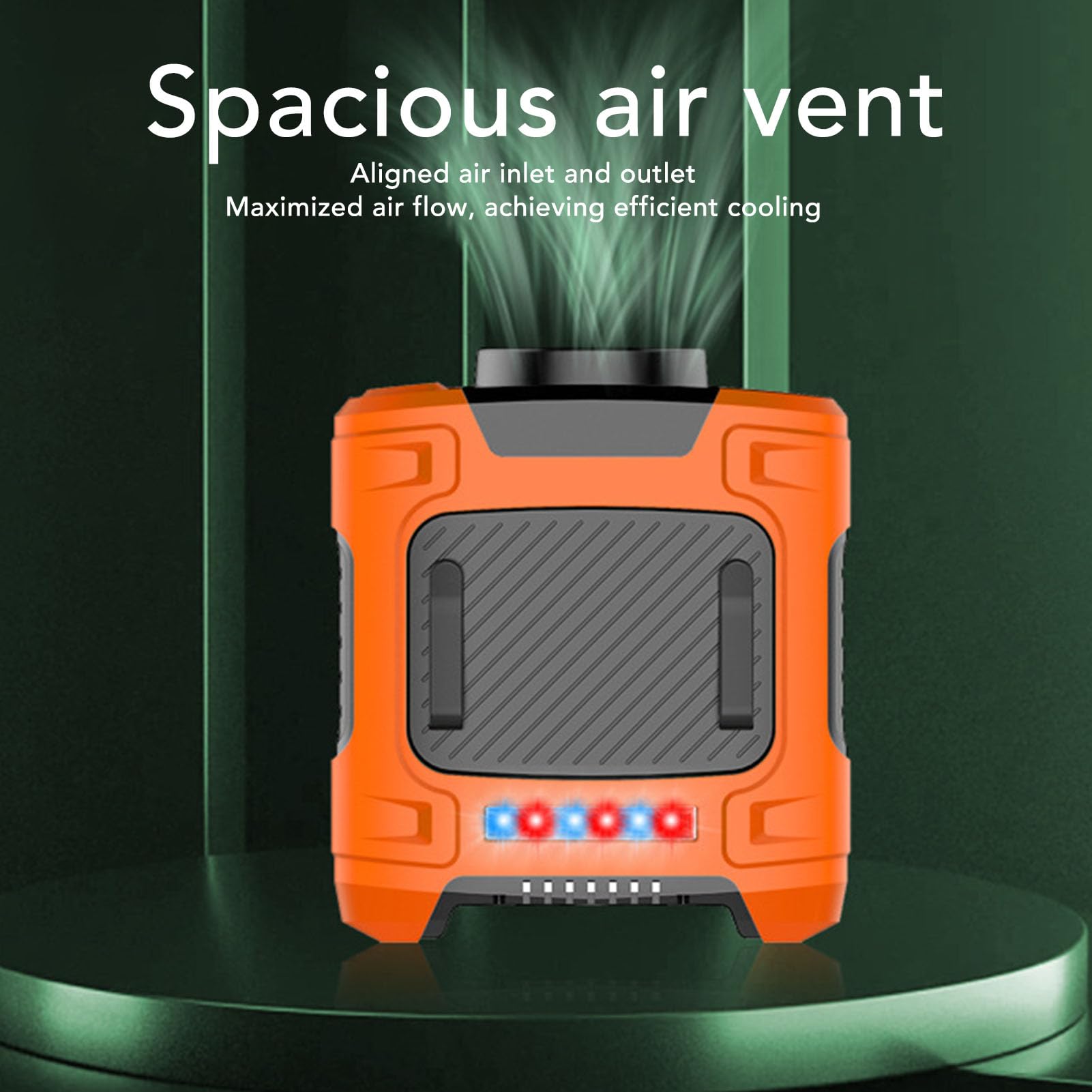 Ventilatore Vita, Ventilatore Portatile Personale 3 velocità 15500 Giri/min Forte Flusso d'Aria, 26 Ore di Lavoro, Batteria Ricaricabile 10000 mAh, Ventola di