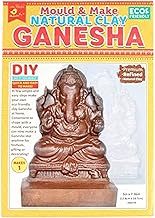 Itsy Bitsy- Natural Clay Ganesha Idol | DIY Eco-Friendly Mould and Make Kit | DIY Ganpati Murti Making Kit for Craft, Decoration | Gift for Kids & Adults