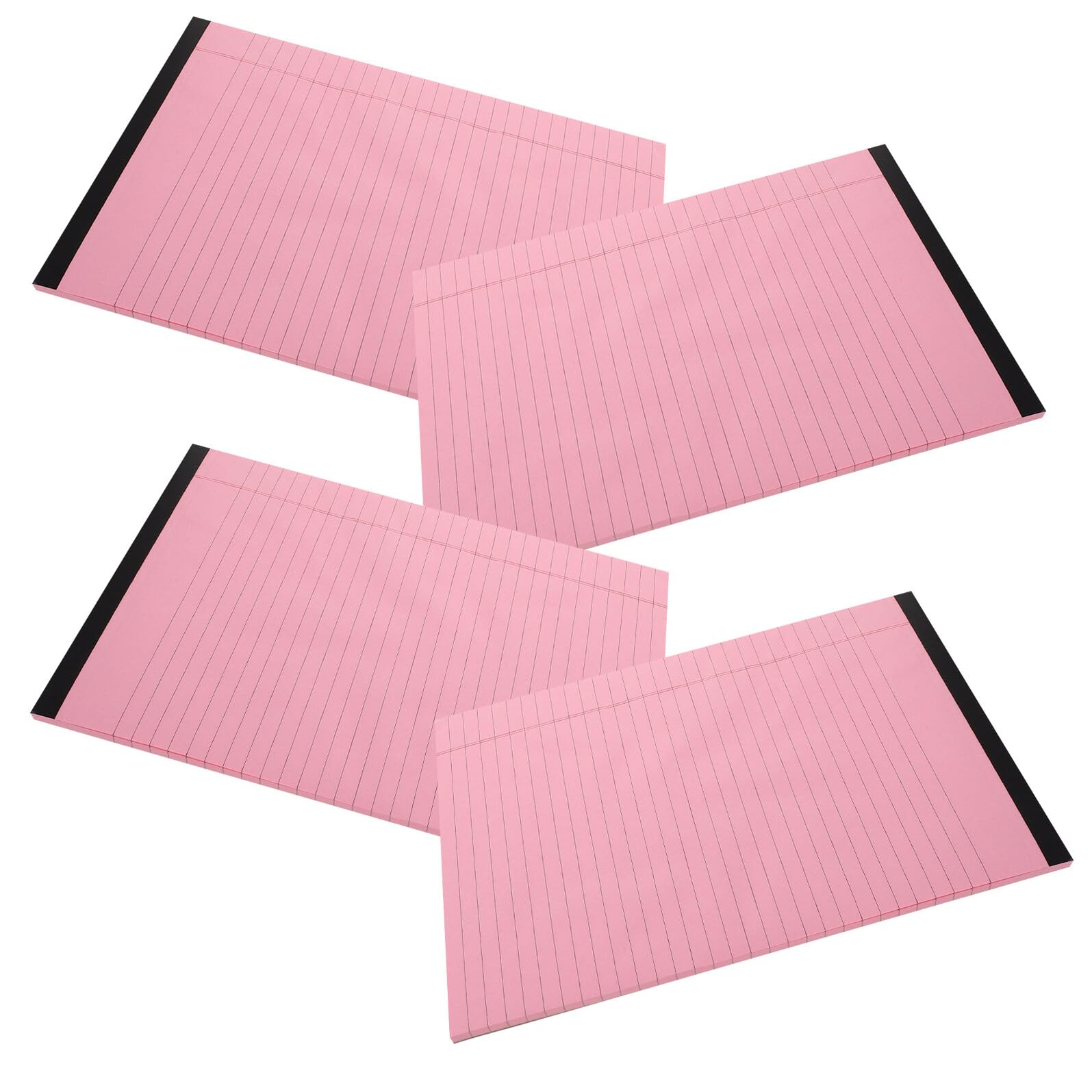 4 Stück-Pack Rosa Notizblock A4 mit Linierten Seiten und Trennblättern Horizontal Angeordnet mit Abreißbarer Funktion für Effiziente Organisation im Studium oder Schule