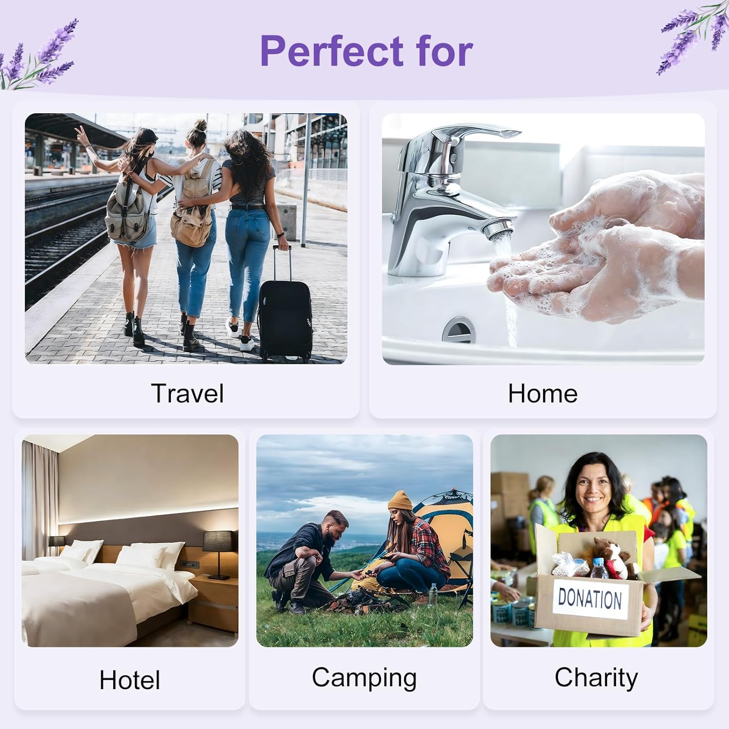 Bulk Bar Soap Travel Mini Soap Bars Bulk 0.5 oz,Guest Soaps Small for Bathroom, Hotel Soap Bars for Hotel Hospitality Homeless (pack of 15,Lavender) - Image 6