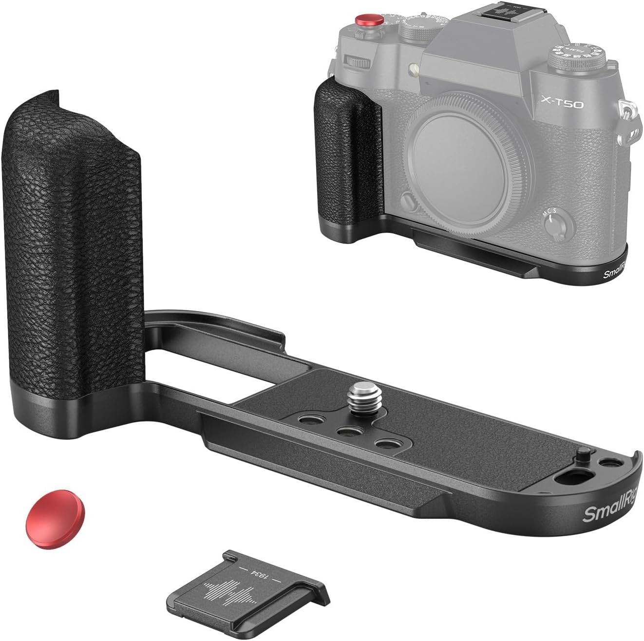 SMALLRIG L-Shape Mount Plate with Silicone Handle for FUJIFILM X-T50(Black) 4783