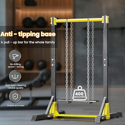 Miniatura 3 de Estación de barra de dominadas de torre eléctrica, estación de dominadas portátil ajustable en altura, estación de inmersión para gimnasio en casa,