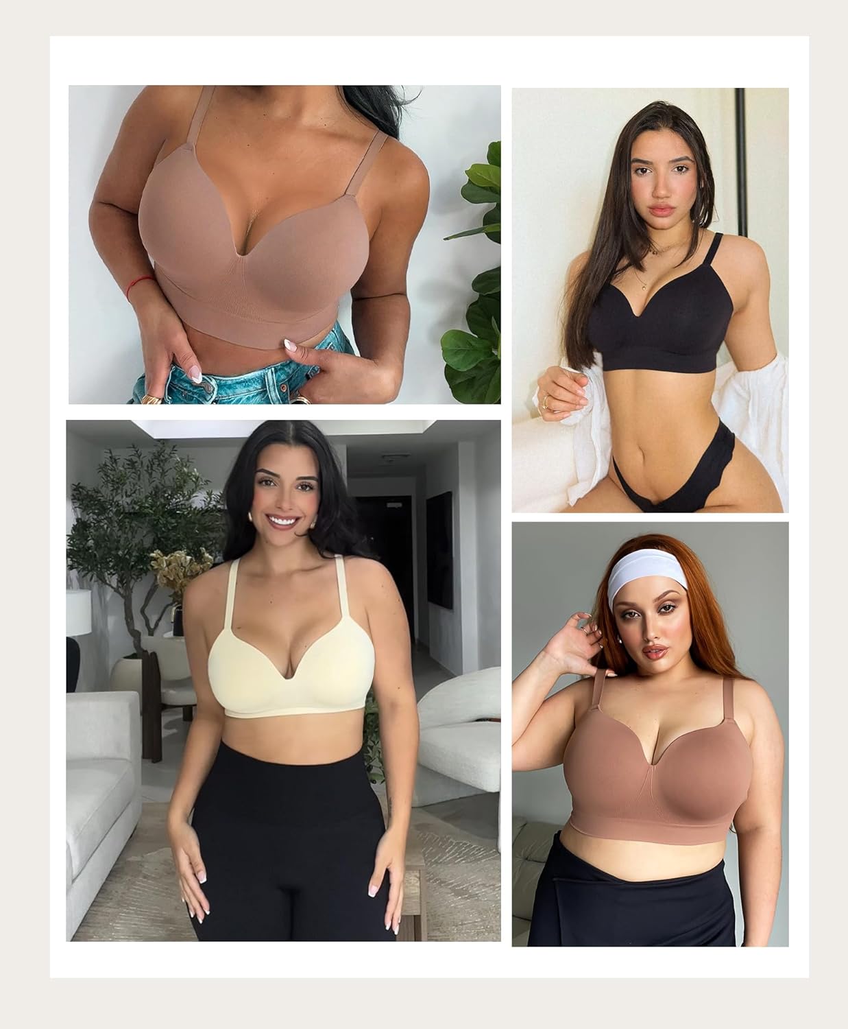 FeelinGirl Wireless Supportive Bra for Women, Seamless Comfort Bralettes No Underwire Full Coverage Everyday Bras - Image 6