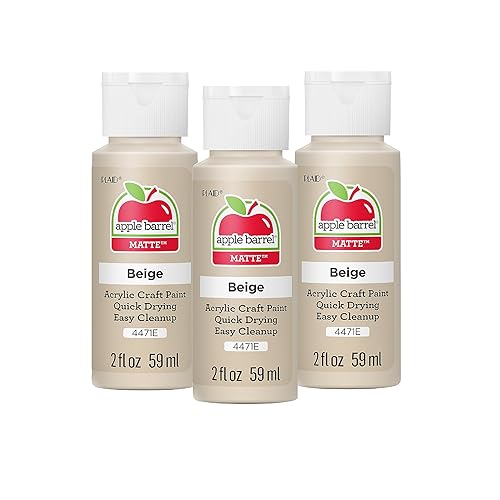 Acrylic Paint in Assorted Colors (2 oz), 4471E, Beige- (Pack