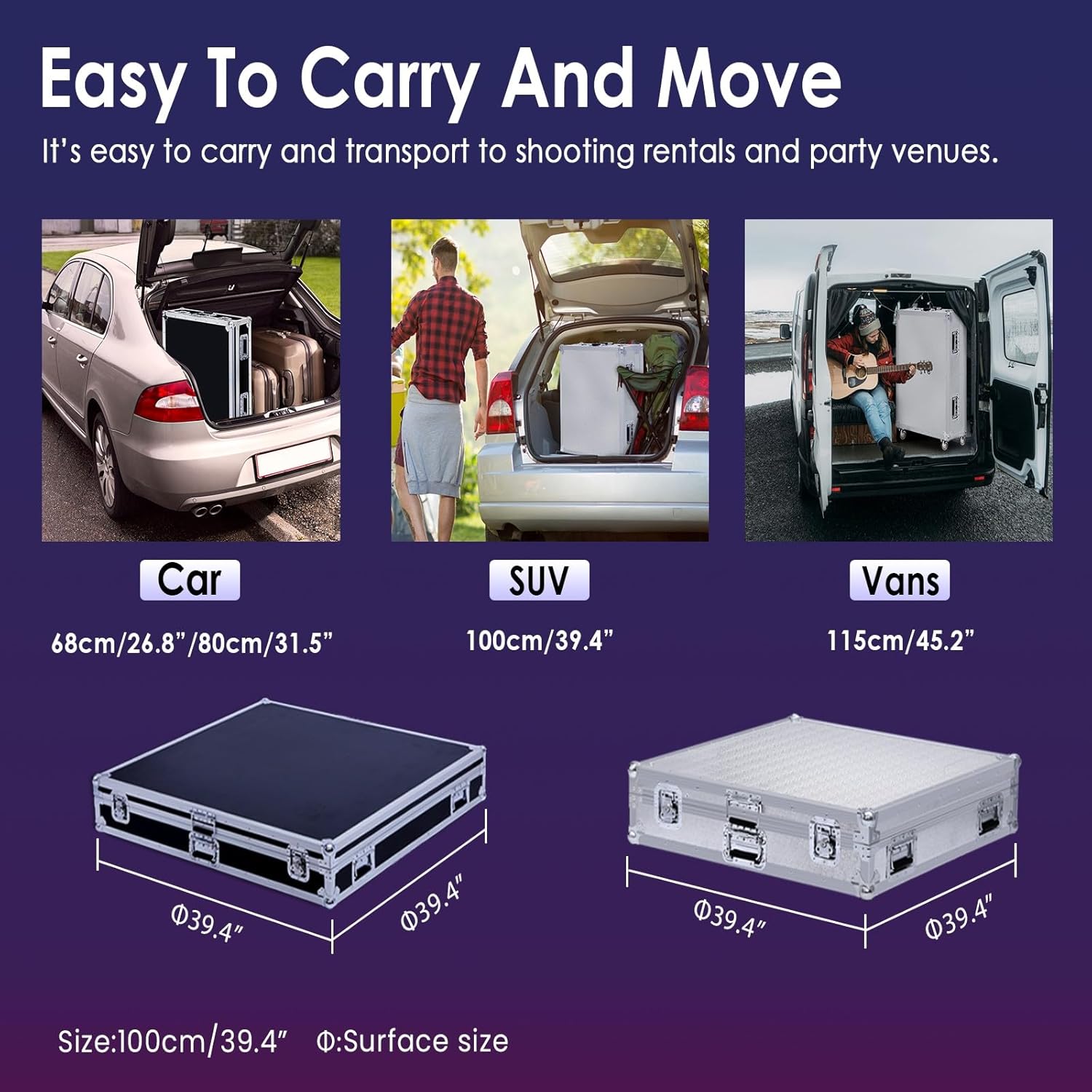 360 Photo Booth Machine for Parties with Flight Case,Custom Magnetic Logo etc Deluxe Package,360 Camera Booth Can Record The Beautiful Moments by Remote or APP,Flight Box(39.5 in)