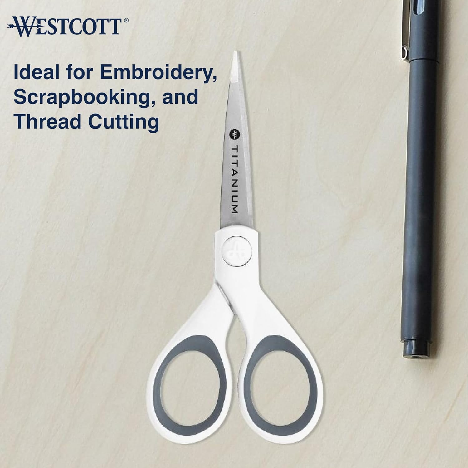 Westcott 5" Micro-Tip Fabric Scissors With Titanium-Bonded Blades - Ideal For Crafting, Sewing, And More - View #8