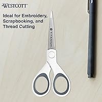Vista 4 de Westcott - Tijeras de 13 cm con hojas de titanio para manualidades, costura y mucho más.