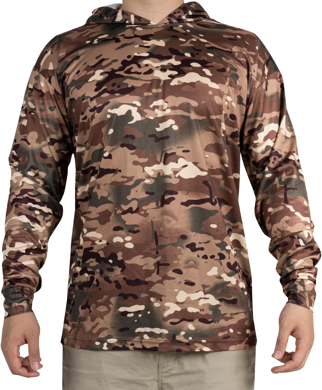 Camo Hoodies 3pcs Hunting Long Sleeve Camouflage Shirts for Men Lightweight Essentials Fishing Hiking Hooded - Image 4