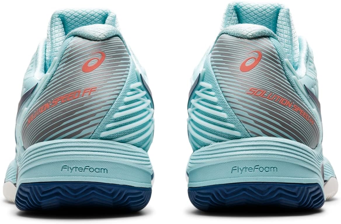 ASICS Solution Speed FF 2 Clay Tennis Shoes for Women - PU-Applied Upper - Supreme Bounce Clear Blue/Light Indigo 7.5 B - Medium