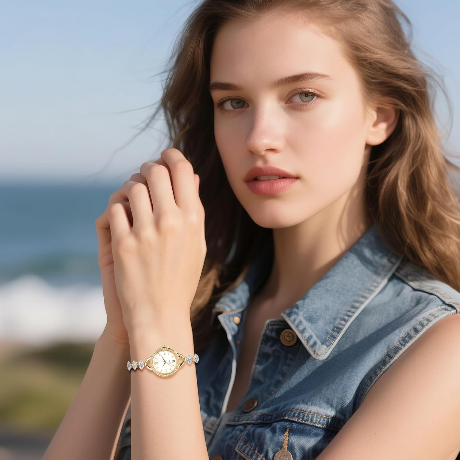 OIDEA Rhinestone Diamond Bracelet Watch for Women: Luxury Fashion Ultra-Thin Strap Quartz Ladies Watch Female Casual Dress Wristwatch - Image 7